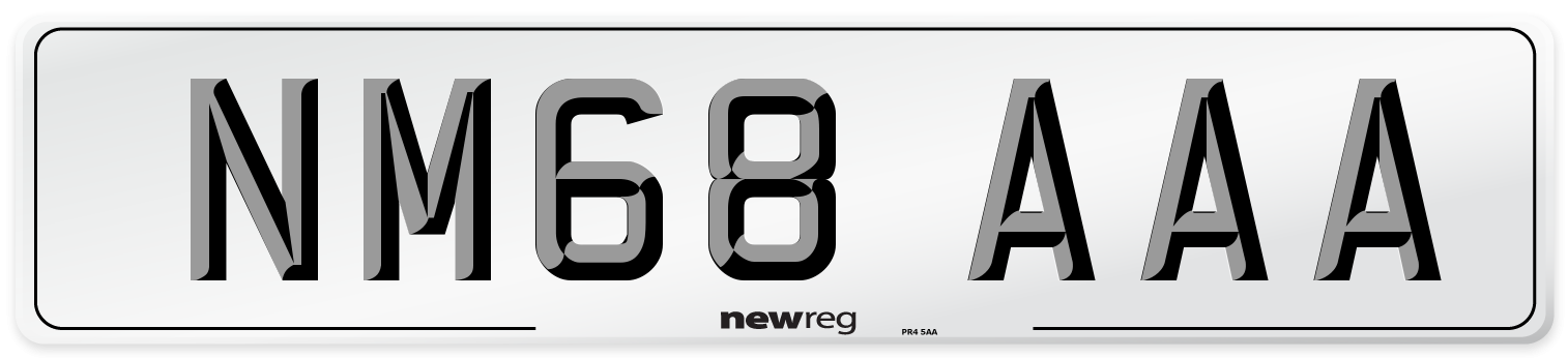 NM68 AAA Number Plate from New Reg
